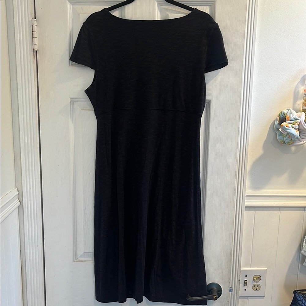 Horny Toad Black  Midi Dress V-Neck - Picture 5 of 7